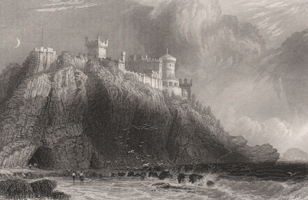 Culzean Castle. Ayrshire. Scotland. BARTLETT c1840 old antique print picture